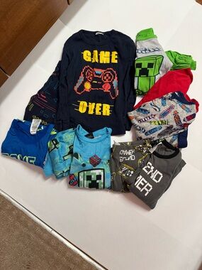 Boys Long Sleeve Multicolor Print Pajama Sets